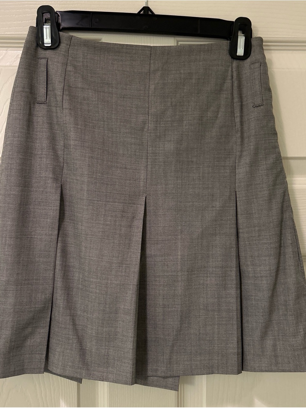 Rene lezard Gray Pleated A-Line Women's Skirt - Classic Office Style